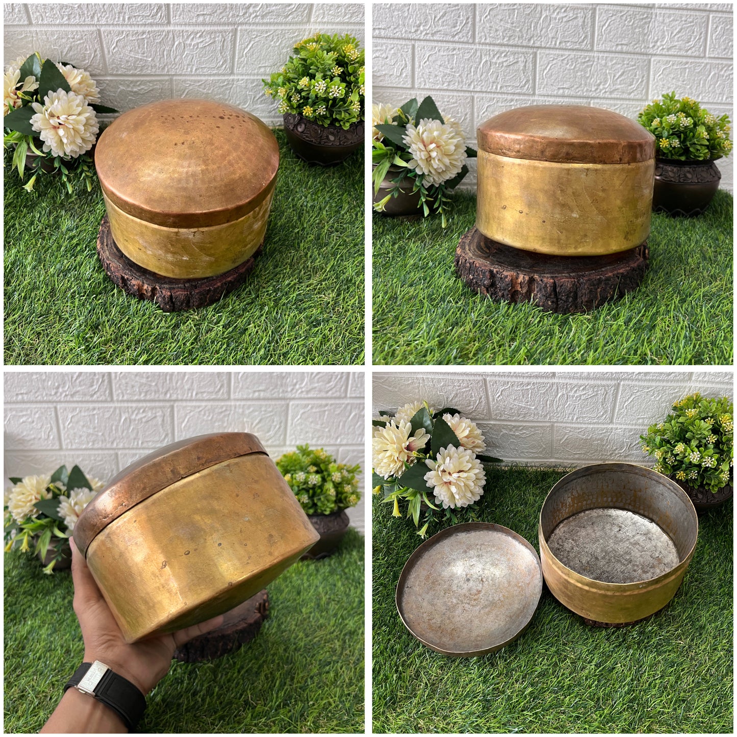 Brass Dabba - Antique Storage Item - Bombay Antiques