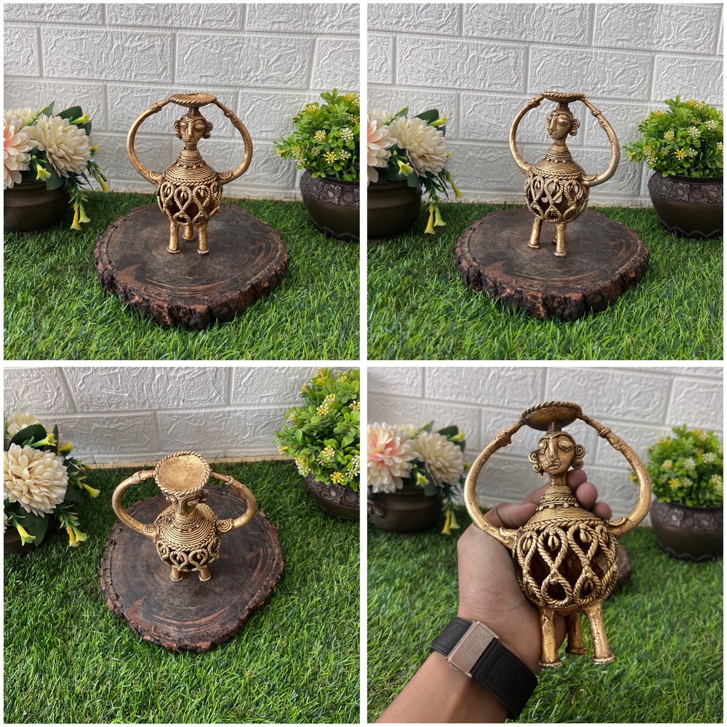Brass Candle Holder - Antique Mombatti Stand - Bombay Antiques