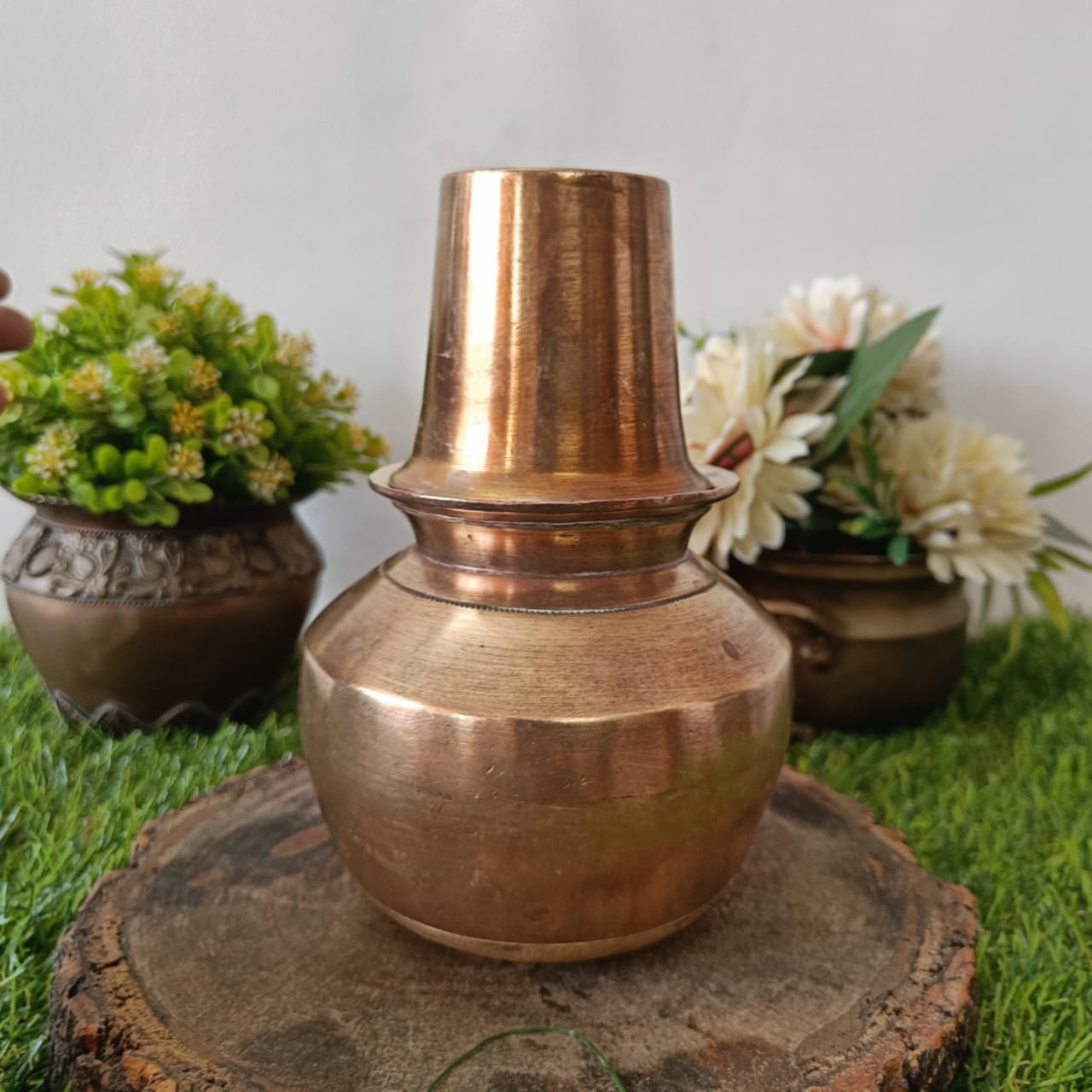 Brass Kalash And Pela - Antique Lota - Bombay Antiques