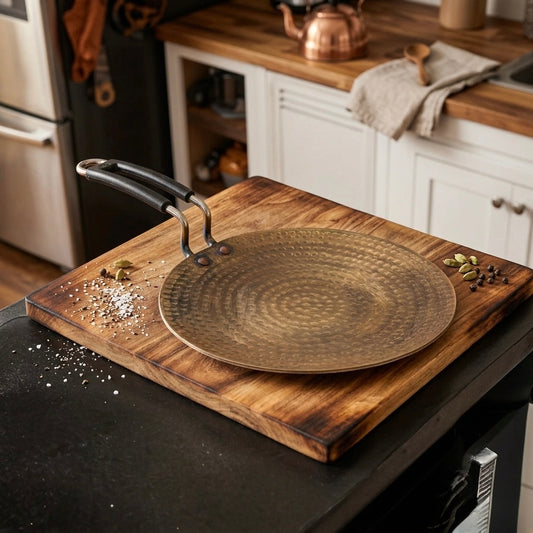 Brass Vintage Cooking Pan | Bombay Antiques Approved | Pital Tawa | Kitchen Utensil