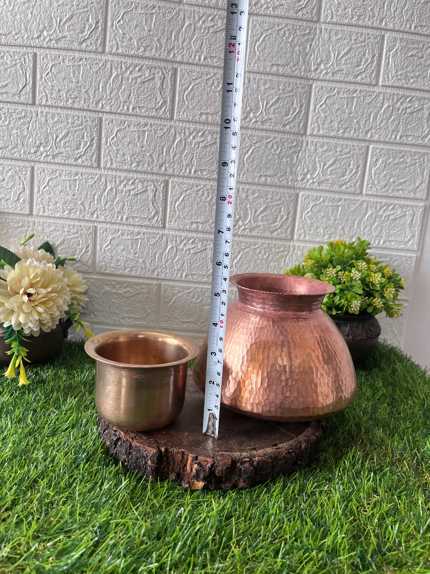 Copper Kalash with Glass by Bombay Antiques - made in 1955 - Bombay Antiques