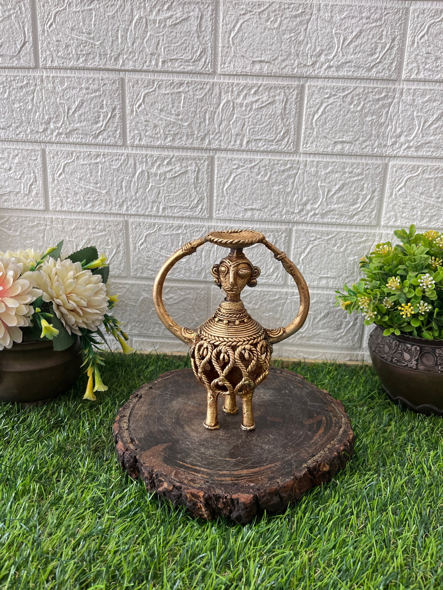 Brass Candle Holder - Antique Mombatti Stand - Bombay Antiques