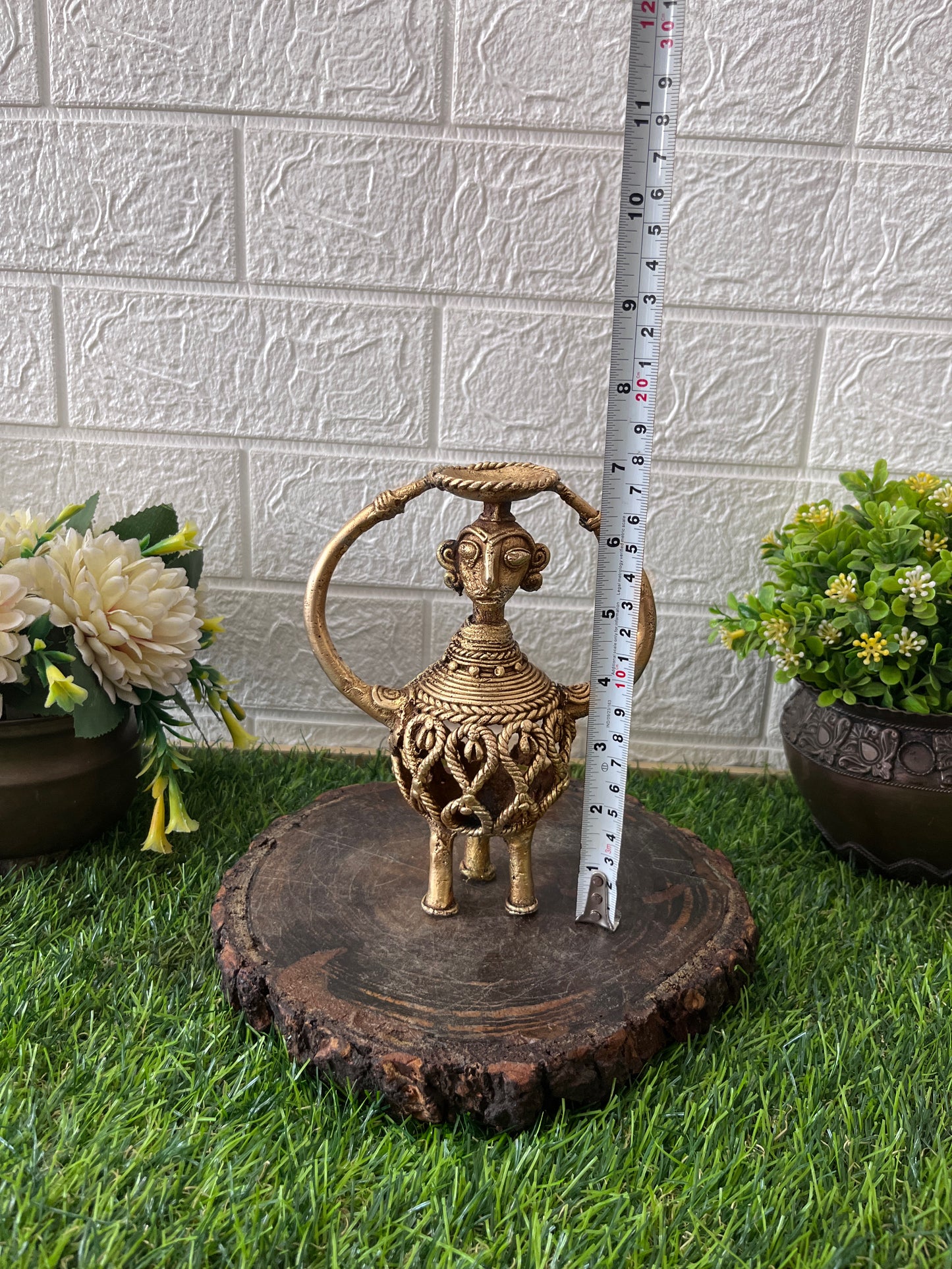 Brass Candle Holder - Antique Mombatti Stand - Bombay Antiques