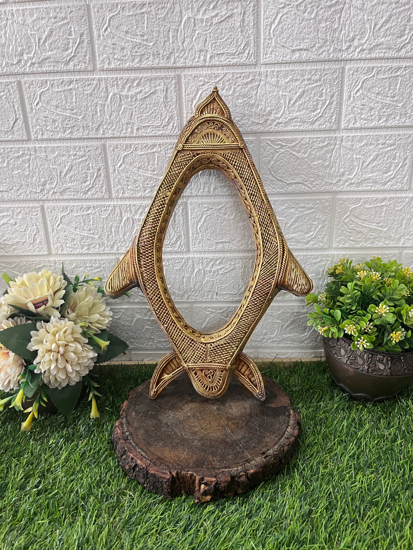 Antique Rare Brass Frame - Decor Item - Bombay Antiques