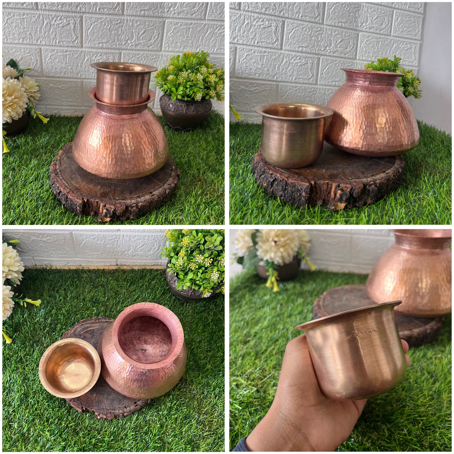 Copper Kalash with Glass by Bombay Antiques - made in 1955 - Bombay Antiques