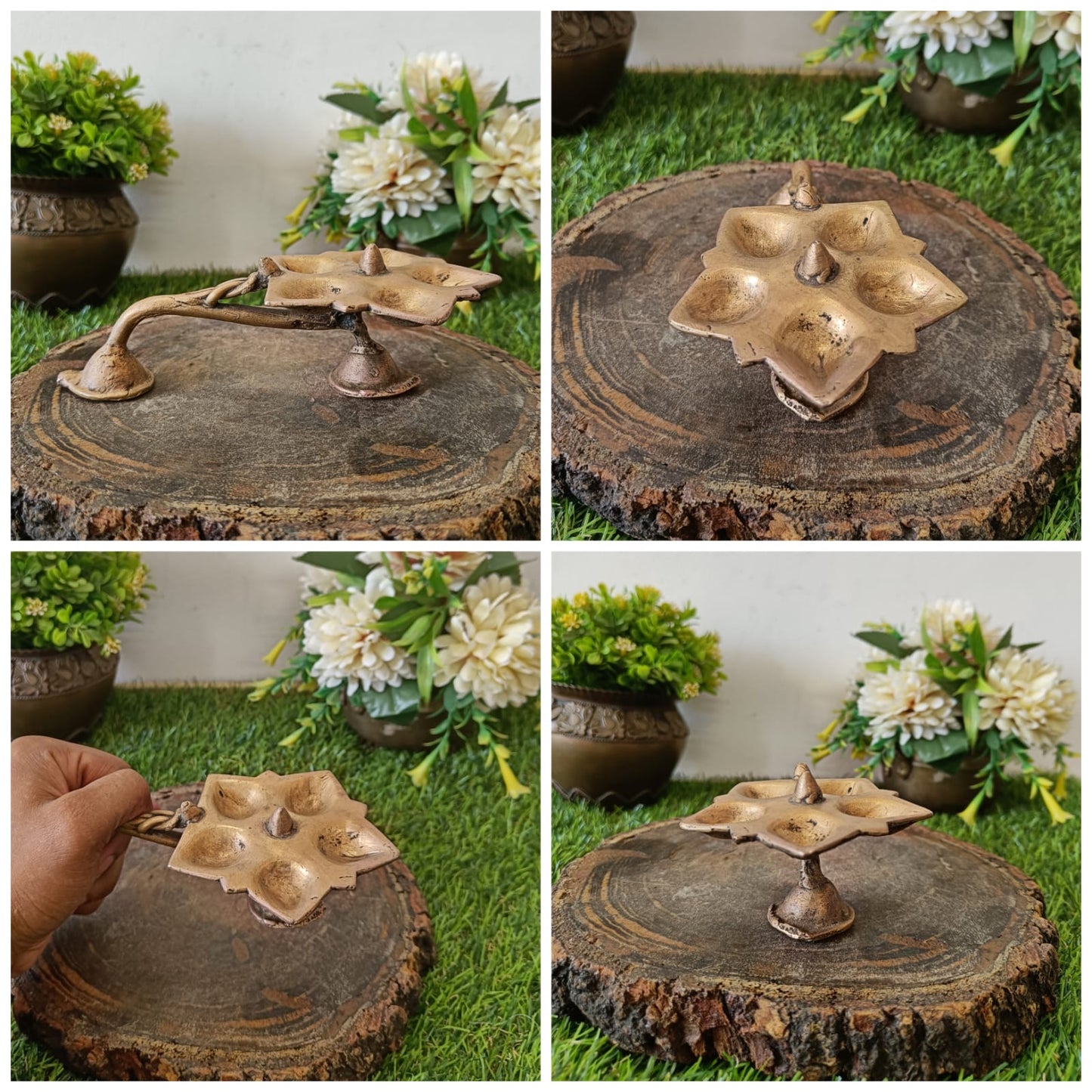 Brass Diya - Antique Oil Lamp - Bombay Antiques