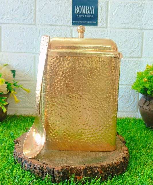 Antique Brass Storage Box