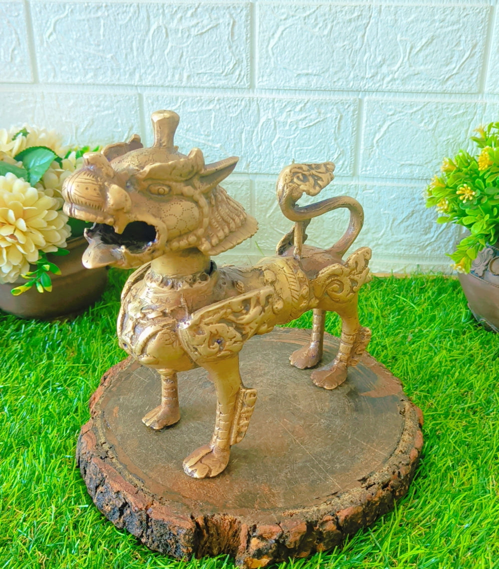 Antique Brass Foo Dog - Tibetan Item