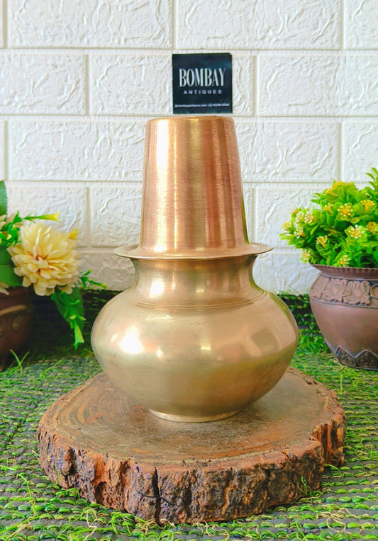 Antique Bronze Kalash with Brass Glass