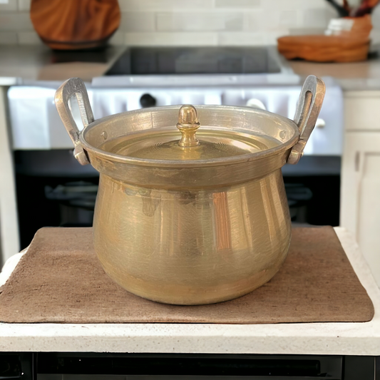 Brass Vintage Big Size Cha Patra - Bombay Antiques Approved - Bombay Antiques