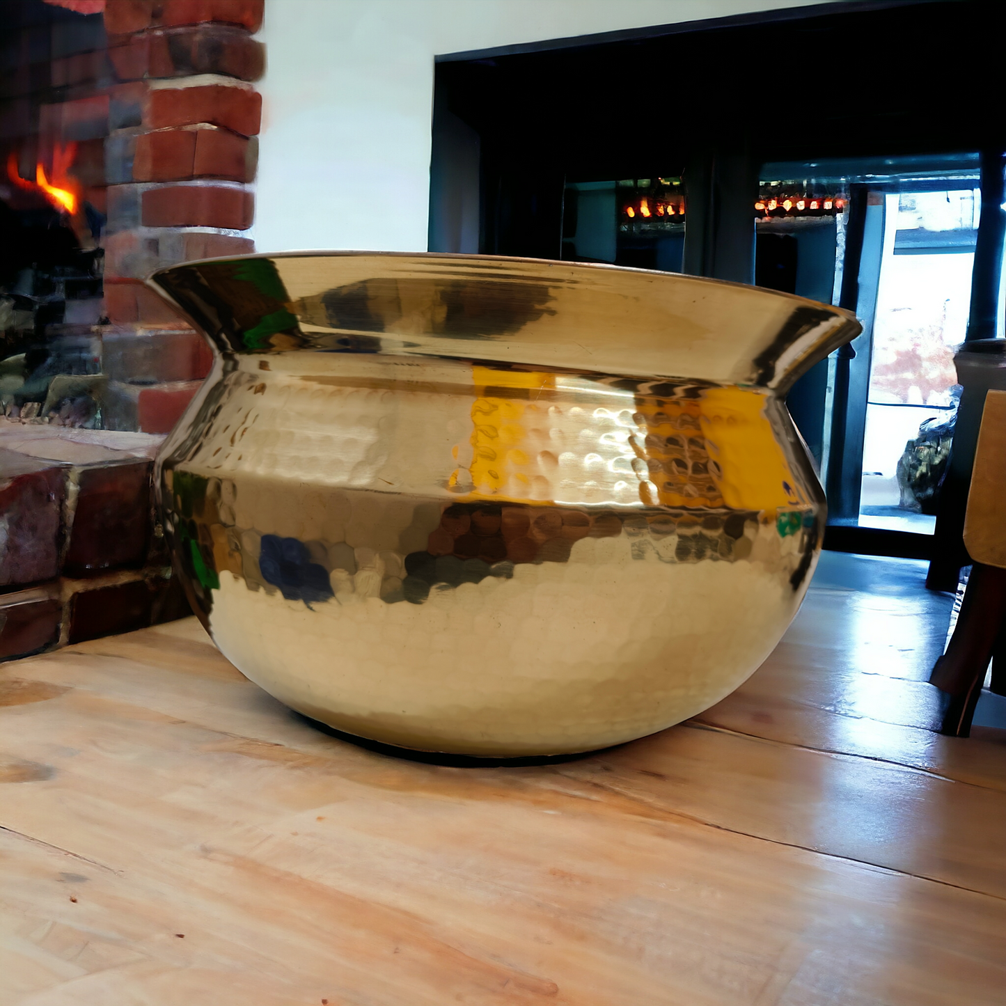 Vintage Brass Big Size Cooking Bowl - Unused Condition