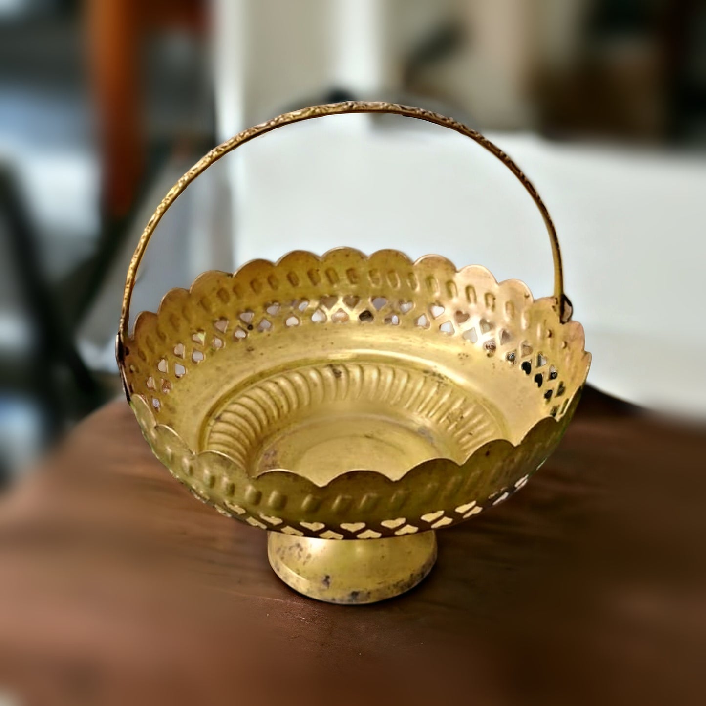 Antique Brass Padi - Basket