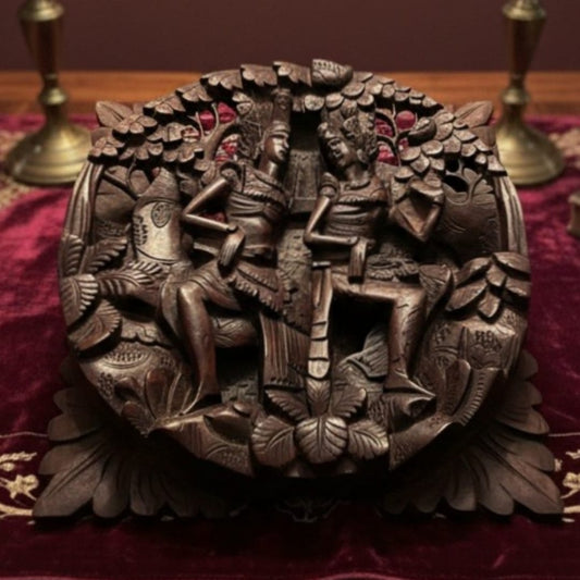 1978 Antique Rosewood Wall Hanging Decor Piece | Rosewood Wall Art