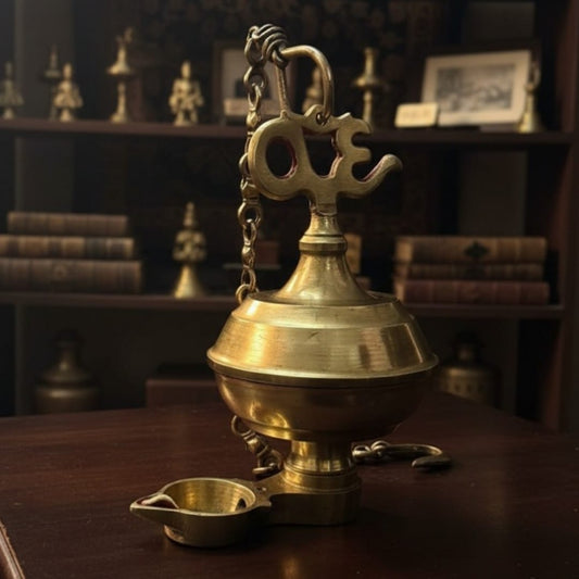 1972 Antique Brass Lamandiva | Traditional Brass Decor Collectible