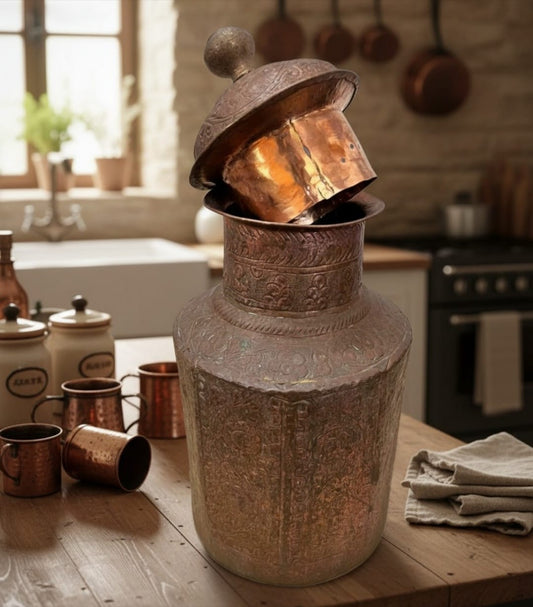 1970 Antique Copper Rare Storage Box | Timeless Copper Décor & Functional Piece