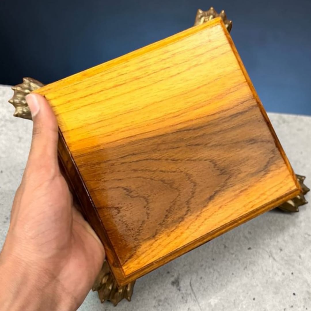 1979 Antique Teakwood Path | Solid Wooden Display Base - Bombay Antiques