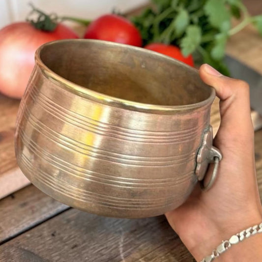 1985 Antique Brass Planter with Storage Box | Decorative Brass Planter Set - Bombay Antiques