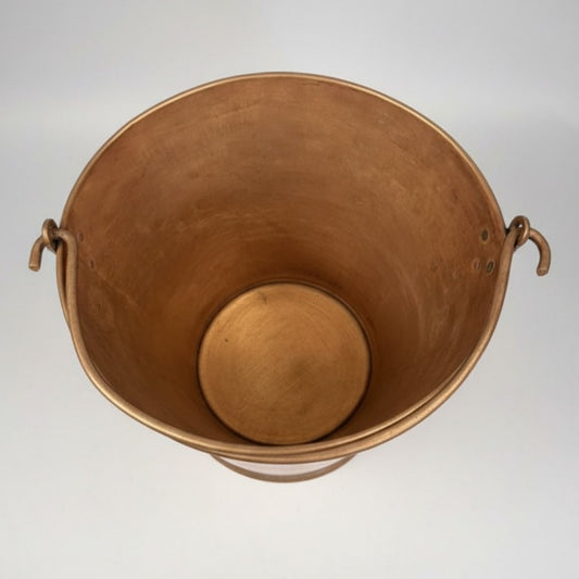 Antique Brass Bucket 10L | Decorative Brass Utility Vessel | Made in 1960