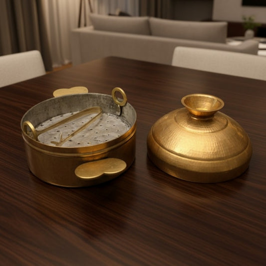 Antique Brass Modak Patra | Traditional Brass Cooking Vessel | Made in 1966