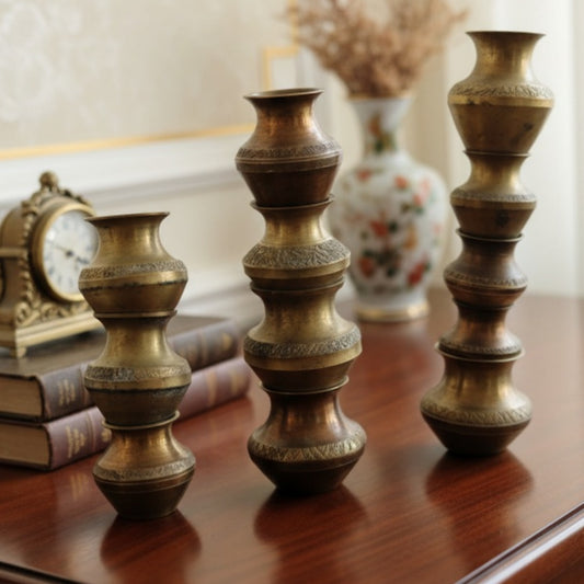 Very Rare Antique Miniature Pot Set of 12 | Premium Small Decorative Collectibles | Made circa 1960 - Bombay Antiques