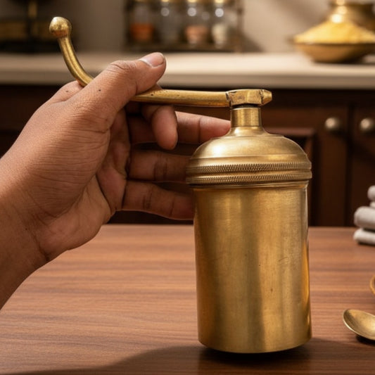 Antique Peetal Chakali Maker with Spoon | Brass Chakali Press Set | Made in 1980