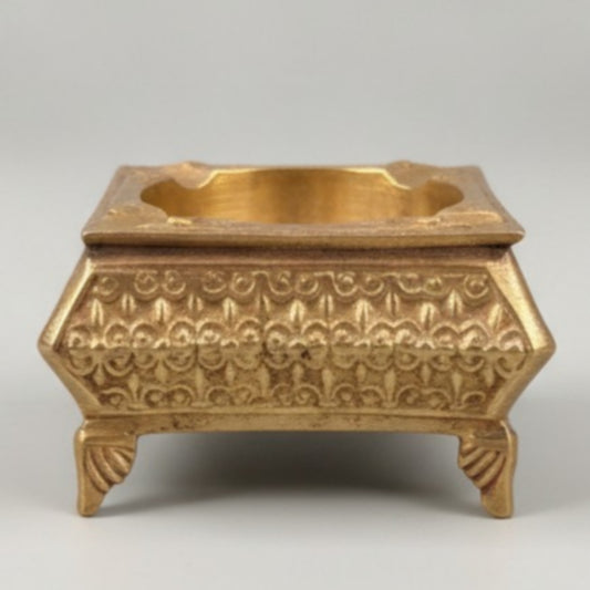 Antique Peetal Engraved Centre Table Bowl | Pure Brass Decorative Display Bowl | Made in 1970