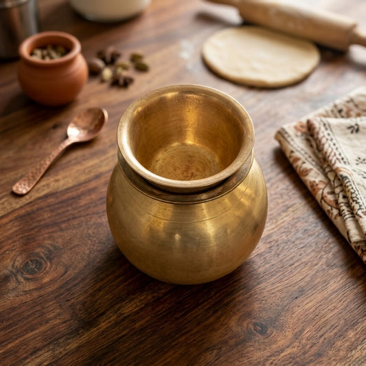 Antique Peetal Water Pot | Pure Brass Water Storage Vessel | Made in 1980