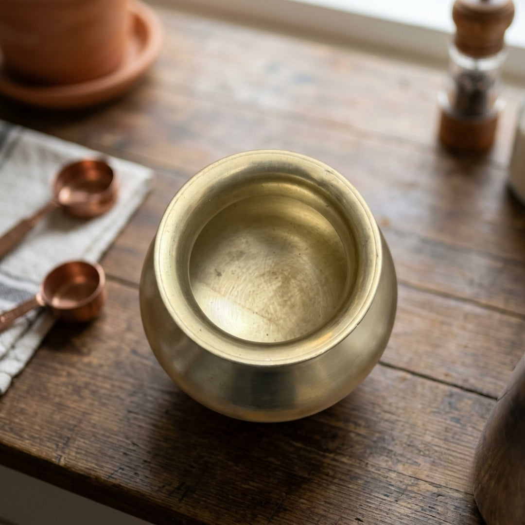 Antique Bronze Kalash | Traditional Handcrafted Vessel | Made in 1966