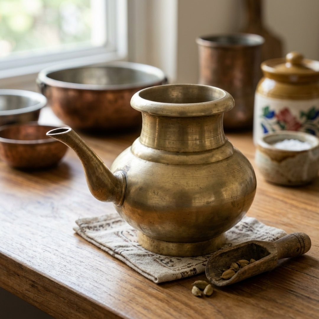 Antique Bronze Kamandal | Traditional Spouted Water Vessel | Made in 1976