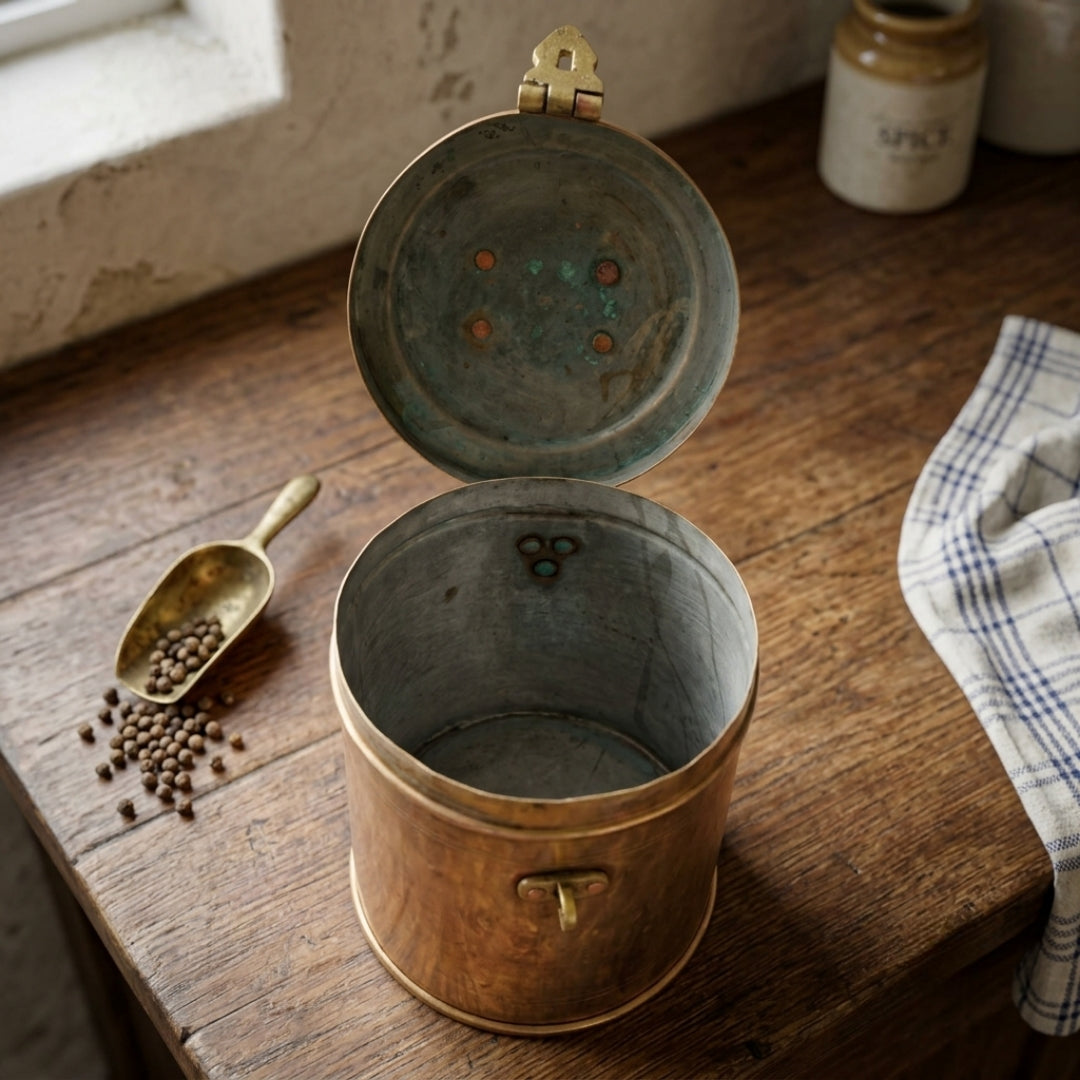 Antique Brass Storage Box | Traditional Kadi Dabba | Made in 1979