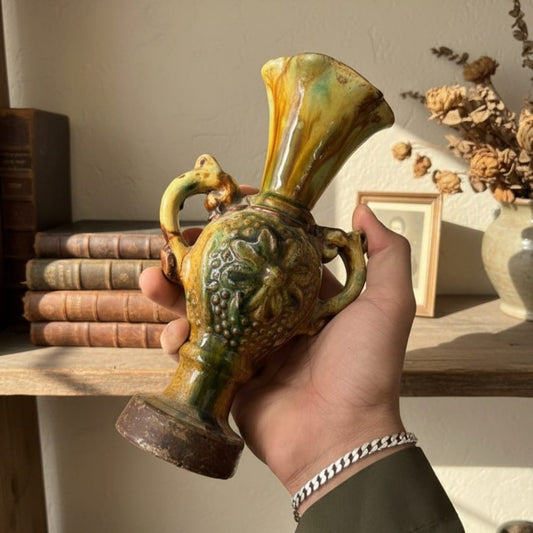 1986 Antique Ceramic Artifacts Vase Pair | Decorative Antique Display Vases