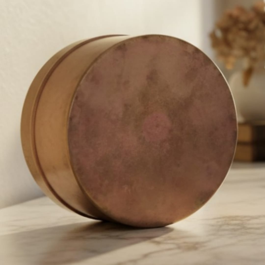 1986 Antique Brass Masala Box | Traditional Brass Spice Container