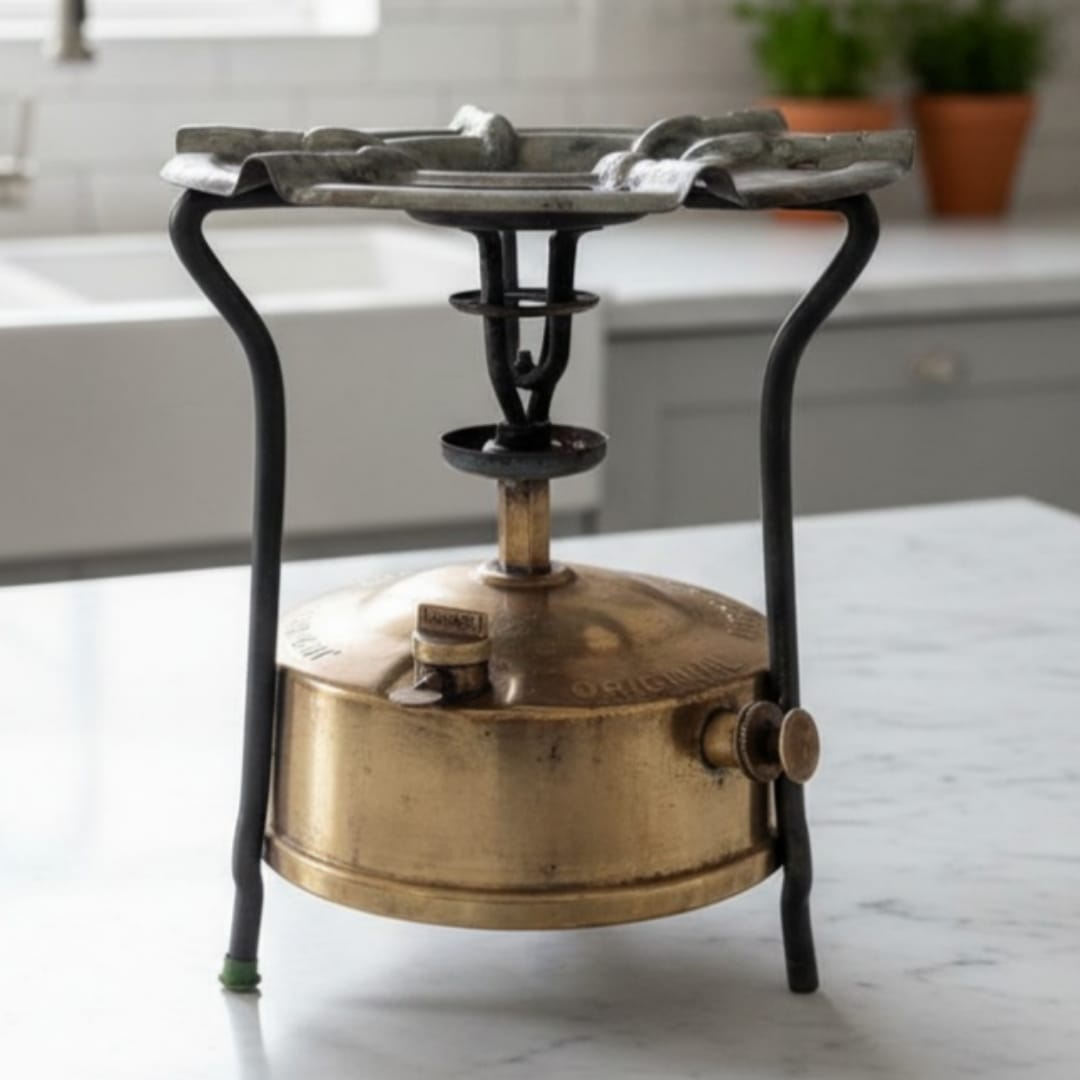 1981 Antique Brass Old Chula | Solid Brass Traditional Cooking Stove