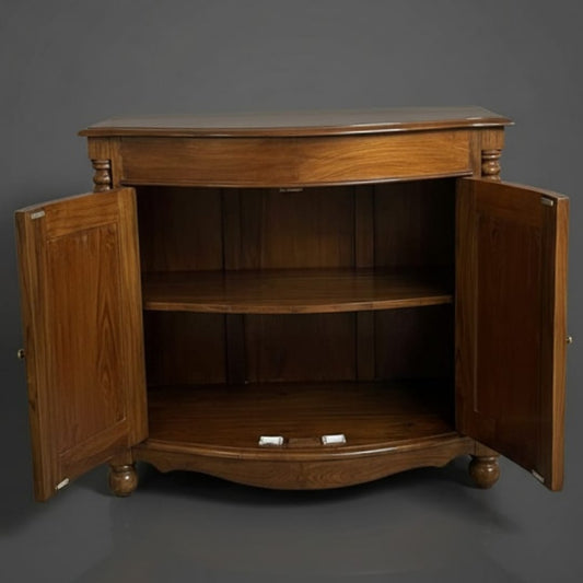 1994 Antique Teakwood Storage Cabinet | Wooden Console Cabinet - Bombay Antiques