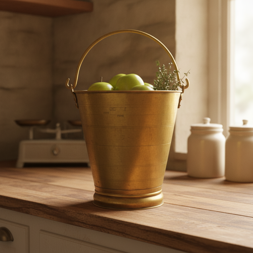 Antique Peetal Bucket | Pure Brass Utility Bucket | Made in 1980