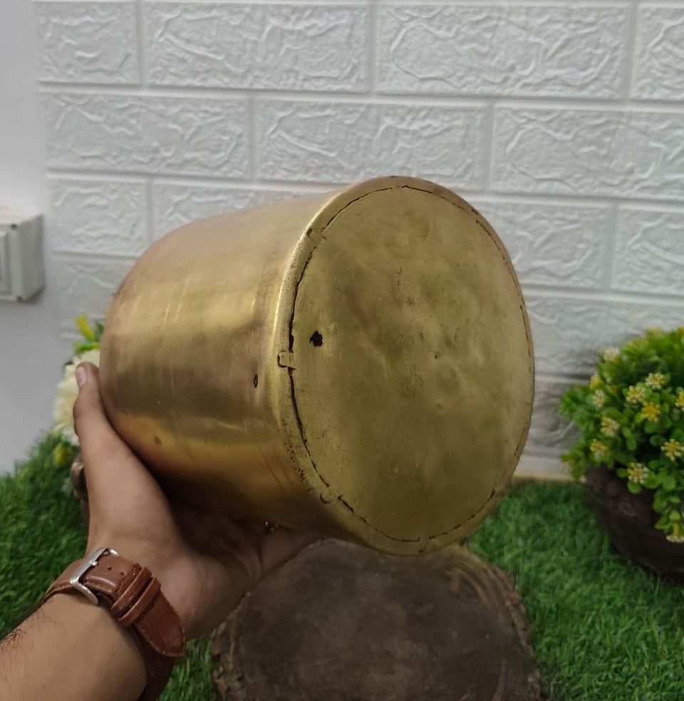 Antique Brass Oil Canister - Barni - Bombay Antiques