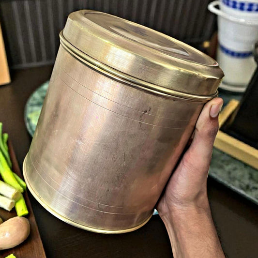 Antique Brass Storage Box Pair | Traditional Kitchen & Décor Utility