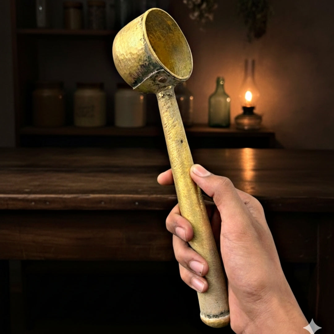 Antique Brass Ladle | Traditional Kitchen & Serving Utensil