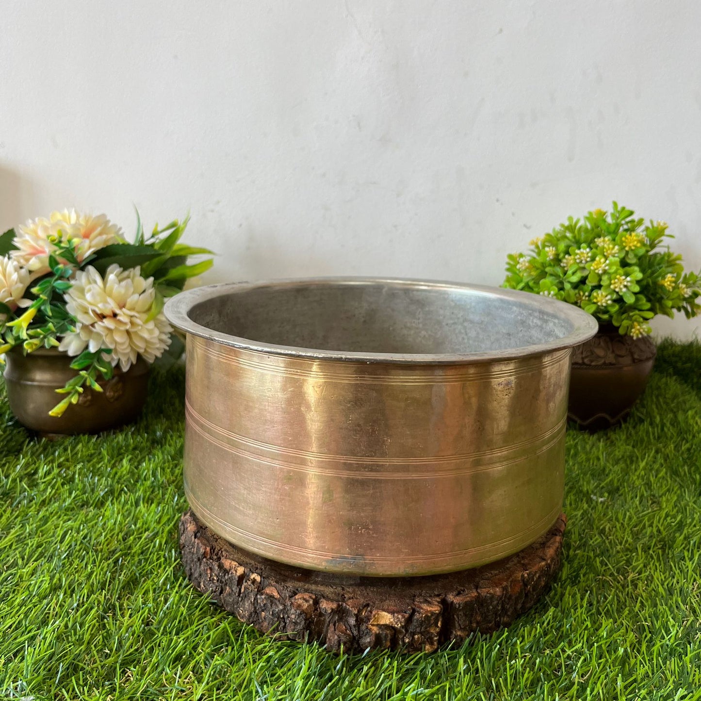 Antique Brass South Indian Cooking Bowl - Bombay Antiques