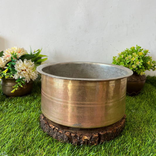 Antique Brass South Indian Cooking Bowl - Bombay Antiques
