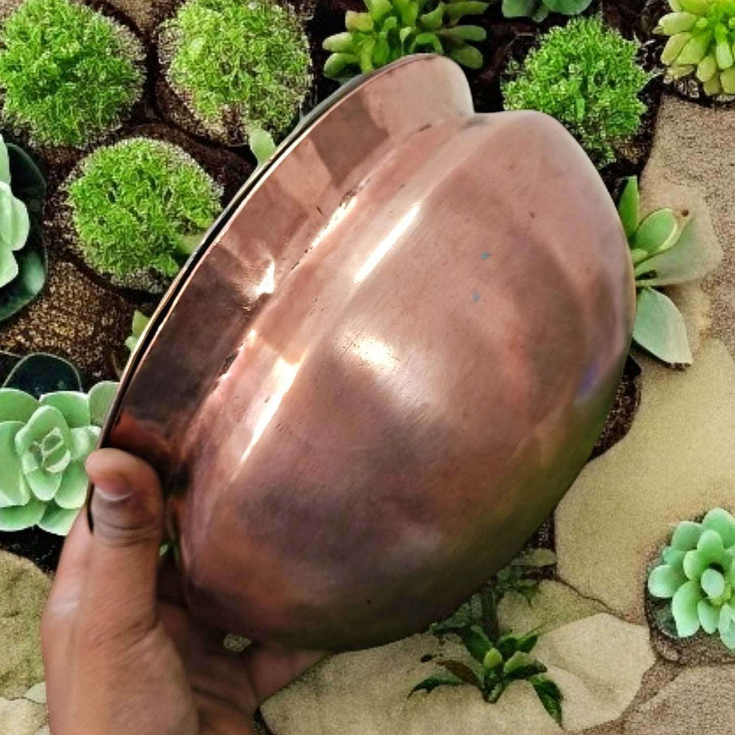 Antique Copper Degchi with Ladle | Traditional Elegance | Cookware