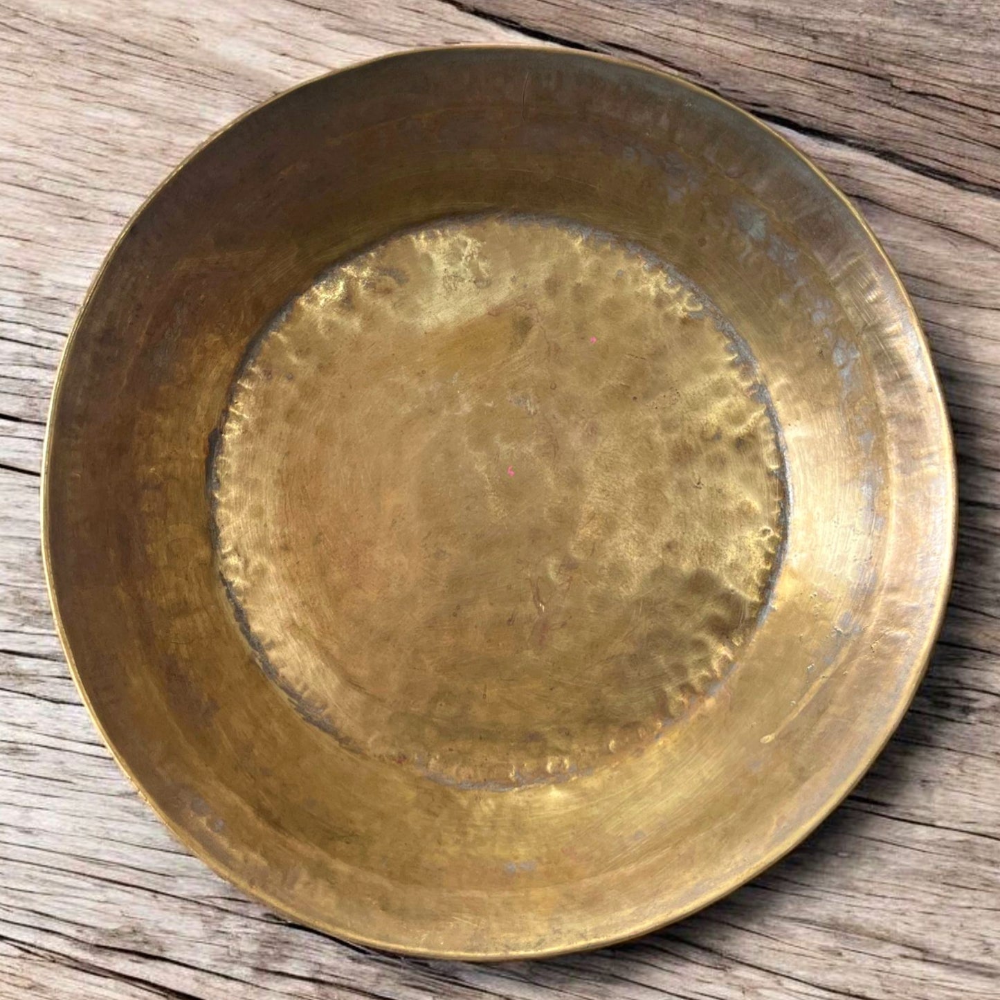 Antique Brass Deep Paraat | Traditional Pital Ghamela for Kitchen & Decor