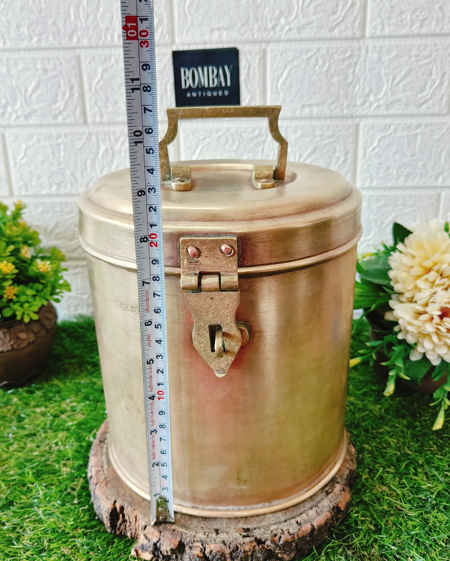 Antique Brass Storage Box | Pital Kadi Dabba | Traditional Utensil