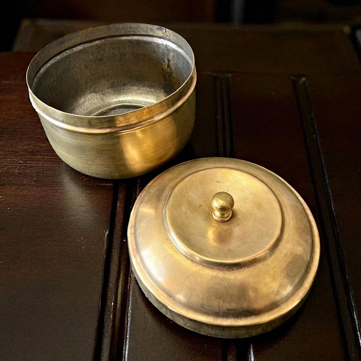 Antique Brass Chapatti Box | Traditional Storage Container for Kitchen & Decor