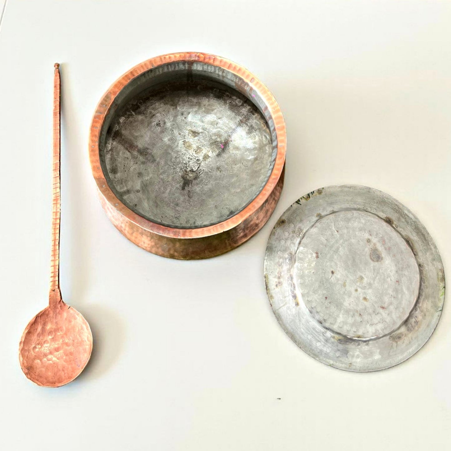 1965 Antique Copper Deg with Lid & Ladle | Traditional Kitchen & Dining Décor