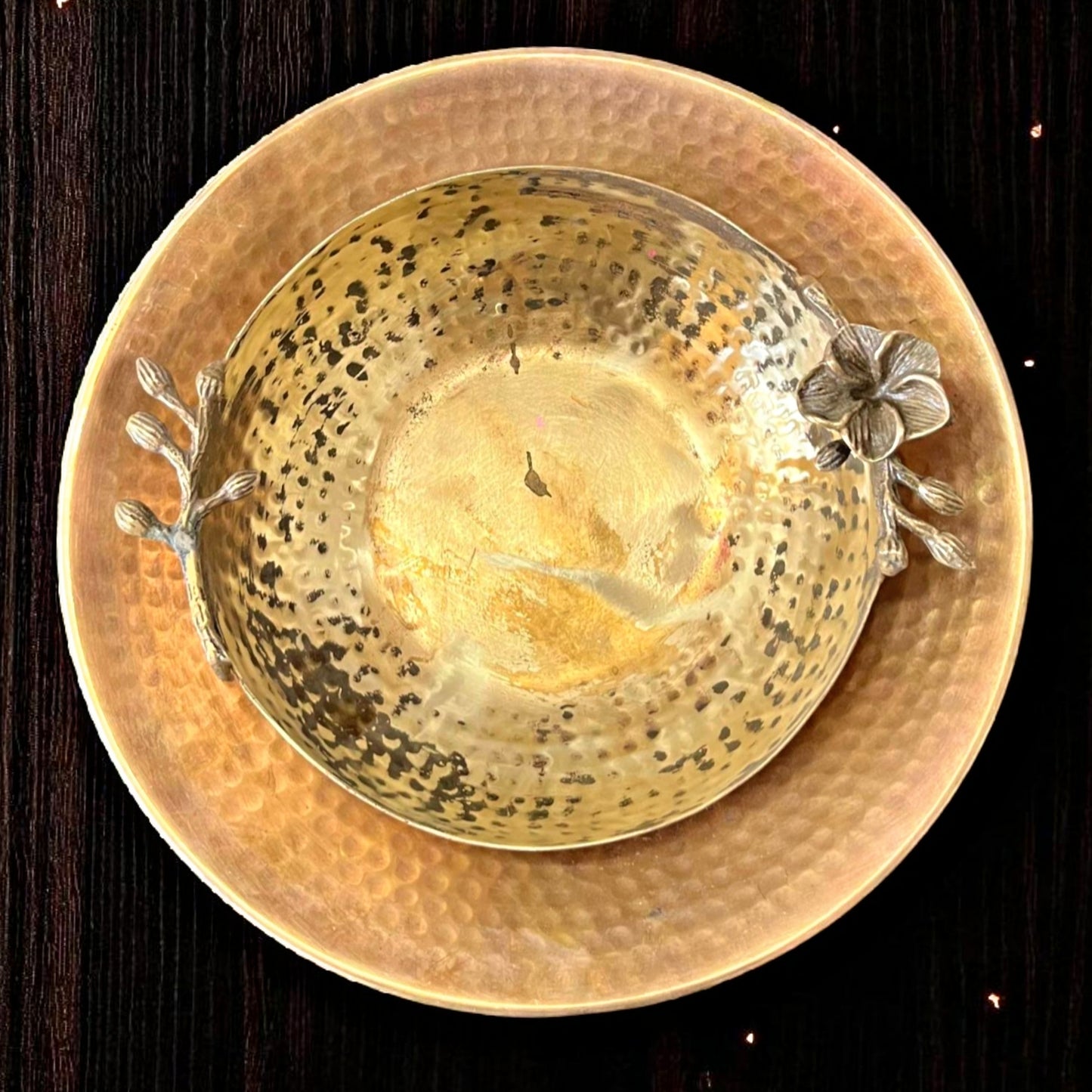 Antique Brass Urli with Stand in Pair | Traditional Decor & Serving Bowls