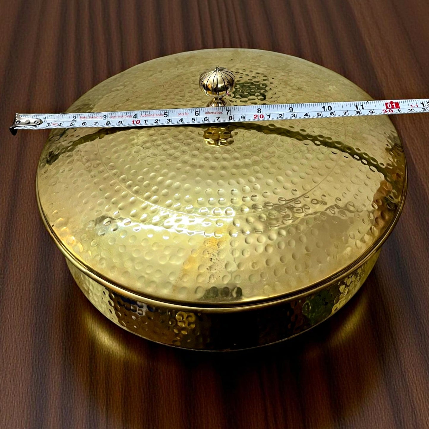 5L Brand New Brass Cooking Deg / Biryani Deg with Tinning & Lid | Traditional Kitchen Cookware - Bombay Antiques