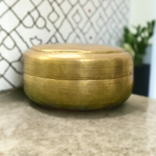Antique Brass Roti Dabba - Storage Dabba - Bombay Antiques