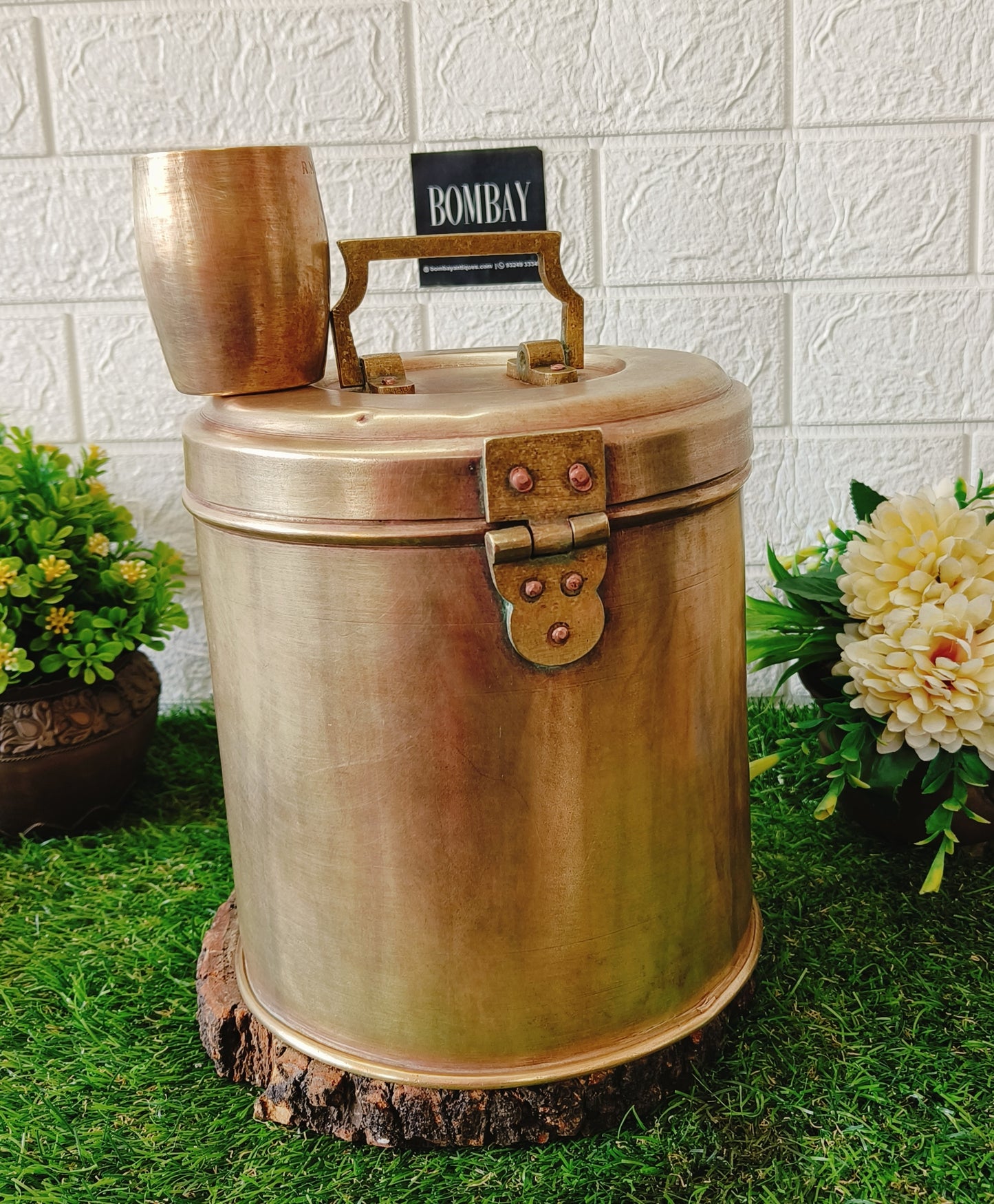 Antique Brass Storage Box | Pital Kadi Dabba | Traditional Utensil