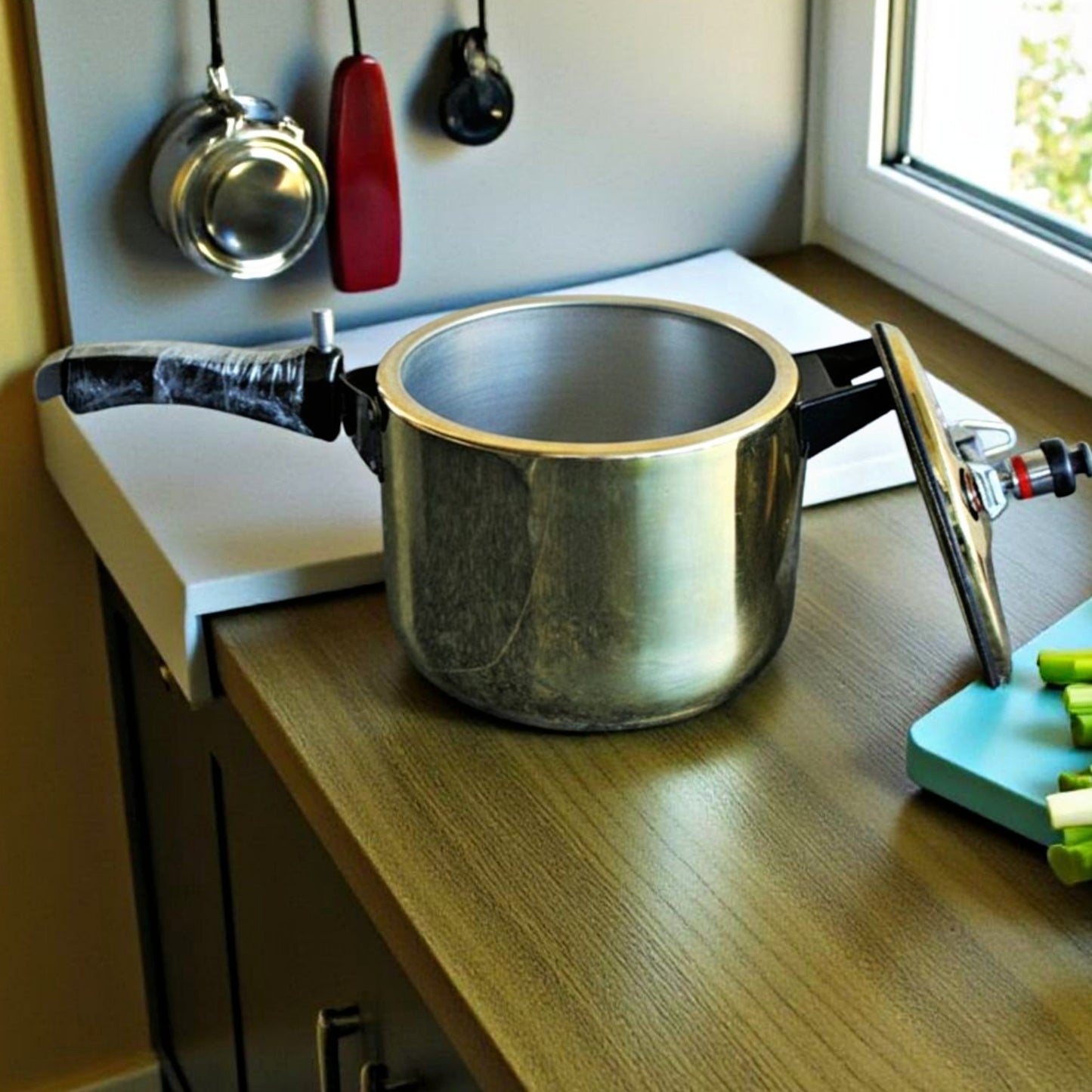 Brand New Brass Cooker (Kalai Coated) – 3L, Heavy & Durable Traditional Vessel - Bombay Antiques